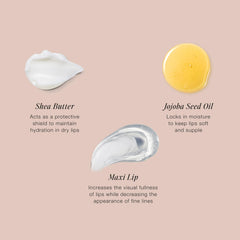 Jouer lip balm rose-glossy finish demonstrates hydration and smoothness for dry lips