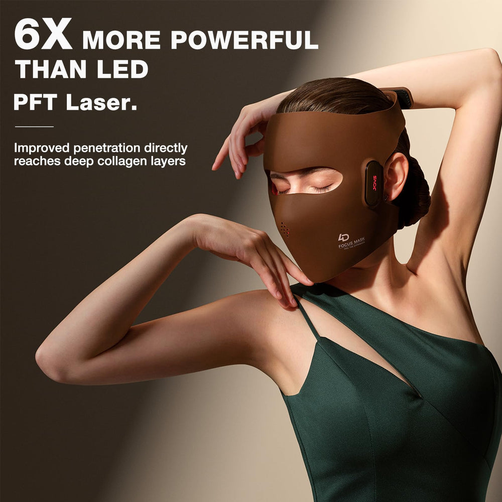 Cordless JOVS mask enables freedom of movement during at-home treatments.