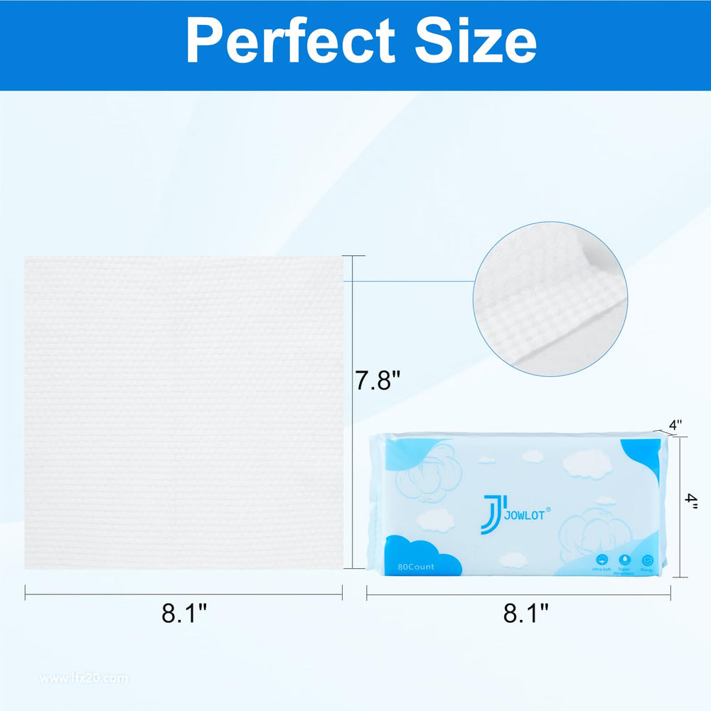 JOWLOT two-sided texture towel for gentle wipe and thorough cleaning.