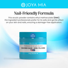 Joya Mia Soft Pink acrylic powder emphasizes natural-looking color