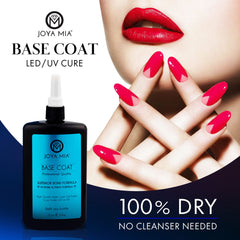 JOYA MIA base coat adhesion layer enhances bond for longer-lasting gel manicures.