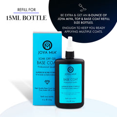 JOYA MIA soak-off base coat allows easy removal without damage.