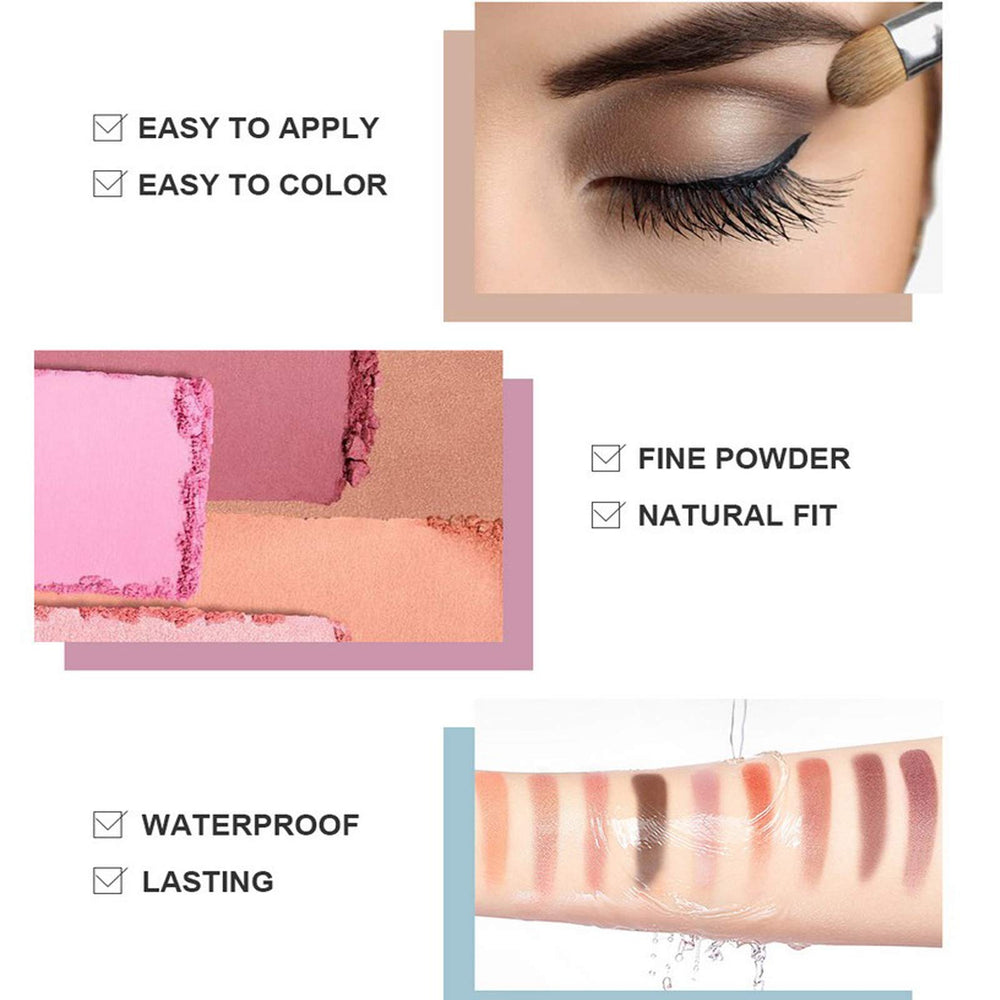 Joyeee 120 Nude Eyeshadow Palette waterproof-like performance resists smudging.