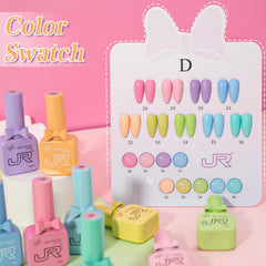 JR gel nail polish set in light red for stylish daily wear