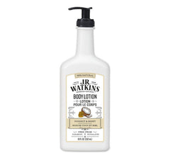 J.R. Watkins Daily Moisturizing Lotion pump closeup showing creamy hydration.
