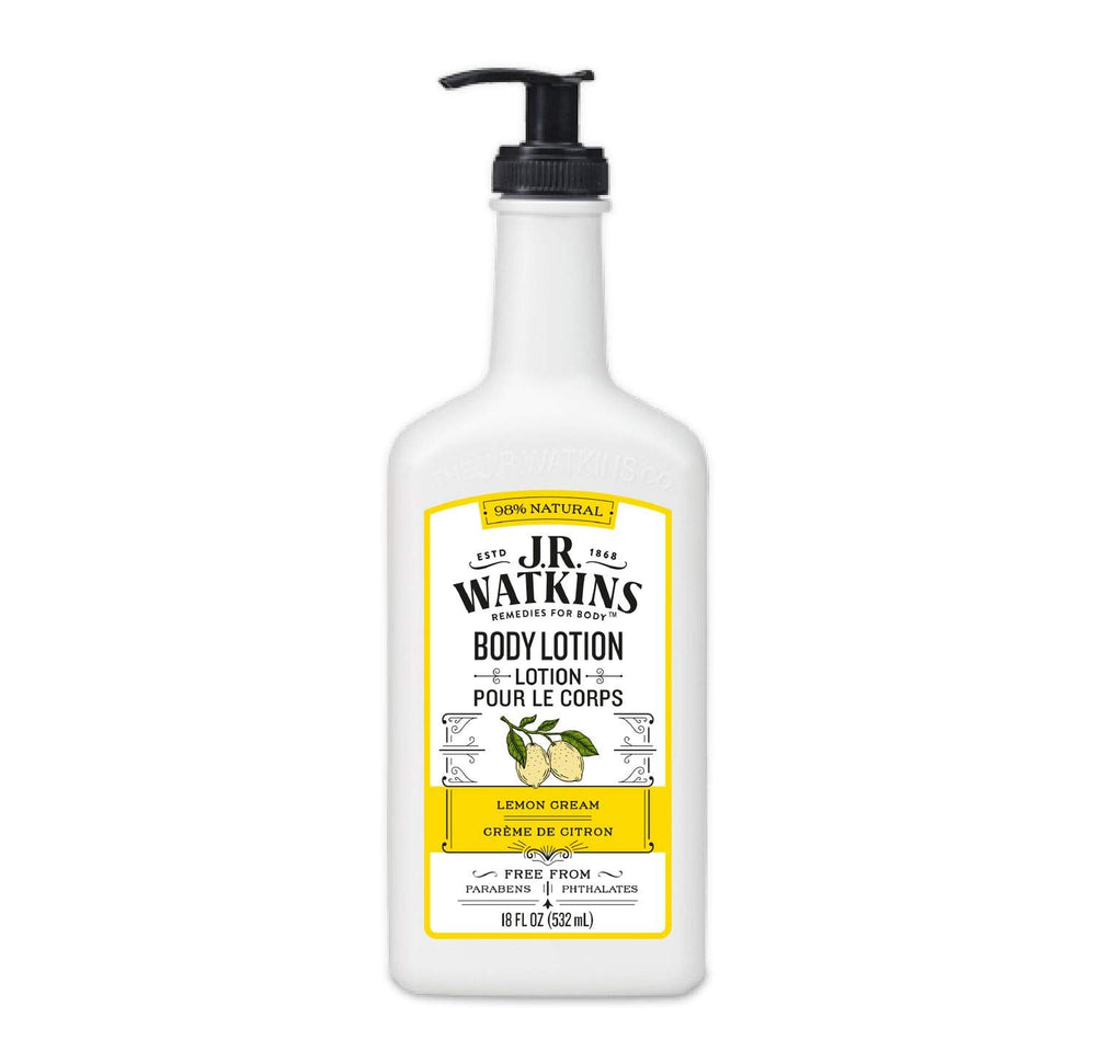 J.R. Watkins daily moisturizing lotion pump dispenser for effortless application and hydration.