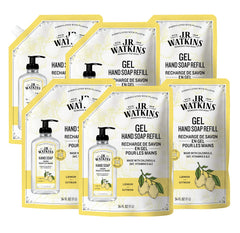 J.R. Watkins lemon hand soap refill pouch for easy bottle refills