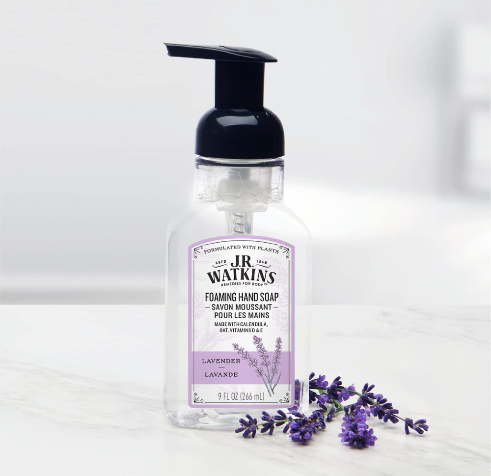 USA-made logo on J.R. Watkins hand soap packaging