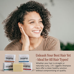 J.R.LIGGETT’S Conditioner Bar travel-size for compact hydration.