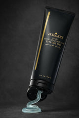 JS Sloane styling gel application hand for smooth, flop-free slick-back looks.