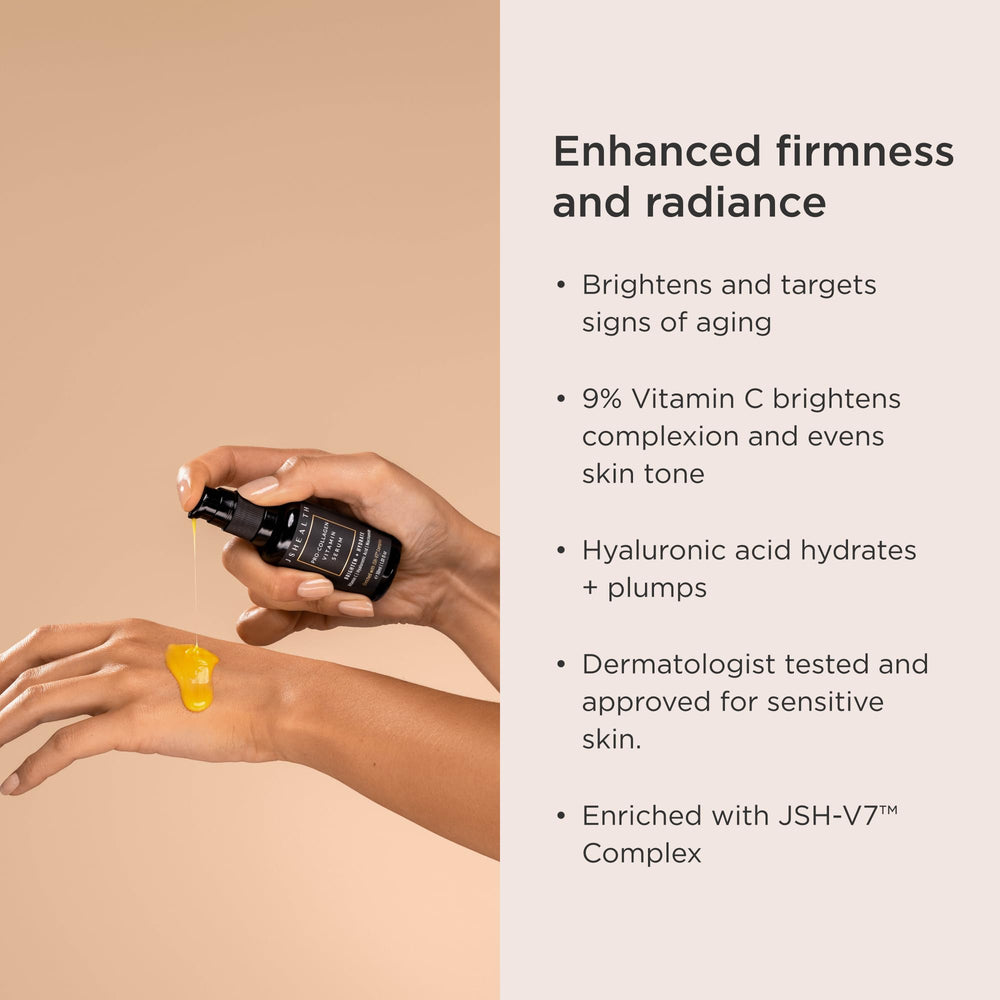 JSHealth Vitamin C Serum with hyaluronic acid drop illustrating intense hydration.