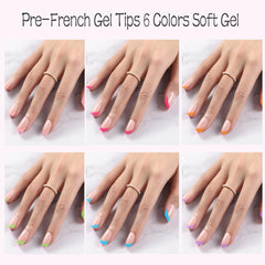 Jsiallye short-square nail tips offer a neat French look for DIY application.