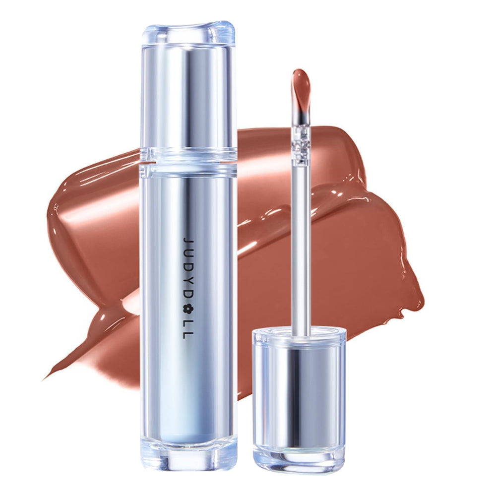 Judydoll Ice Watery Lip Gloss Iced Oolong swatch showing smooth color