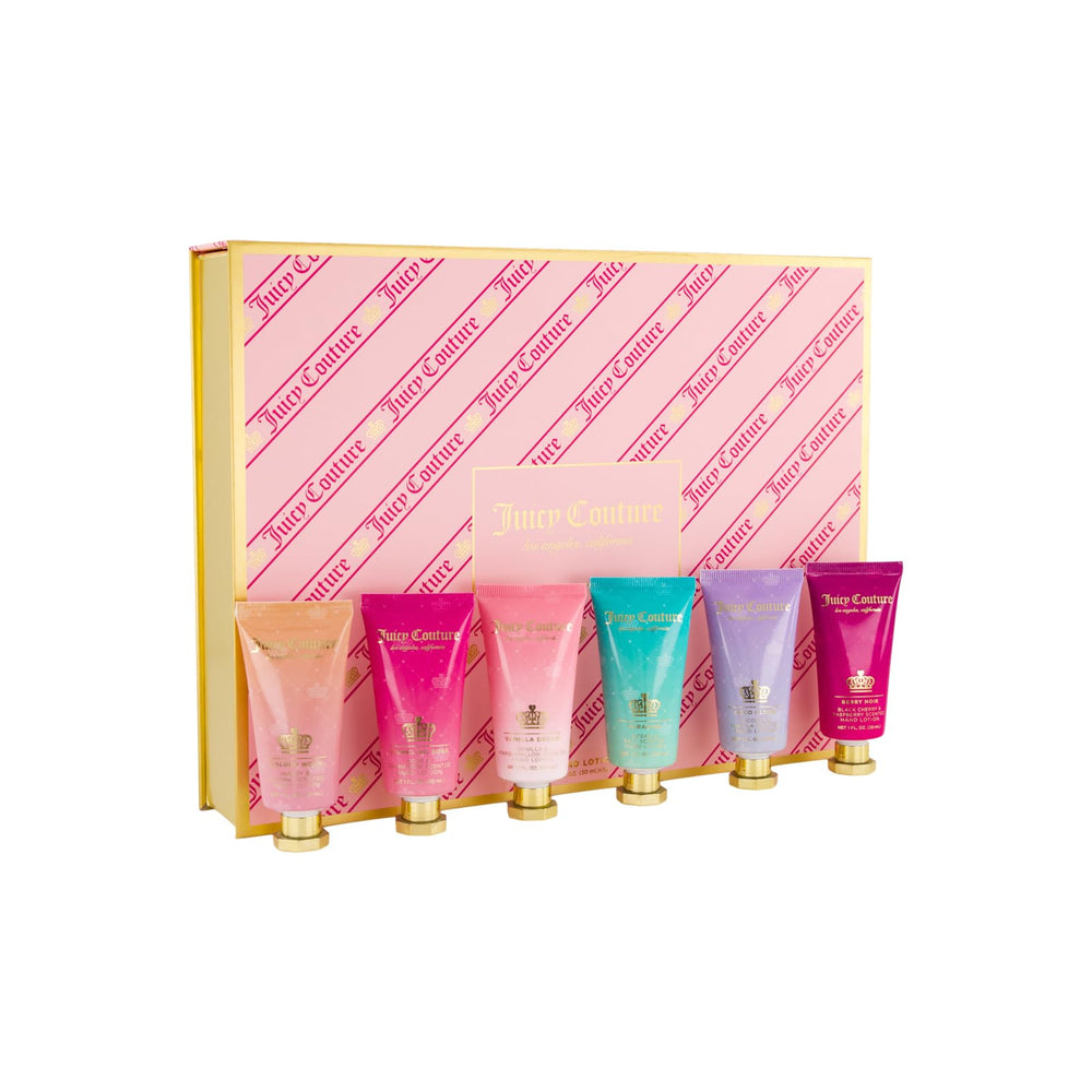 Juicy Couture gift-ready packaging highlighting luxurious hydration.
