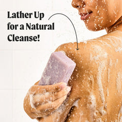JUKEBOX Lavender Fields Forever Kaolin clay aids gentle cleansing.
