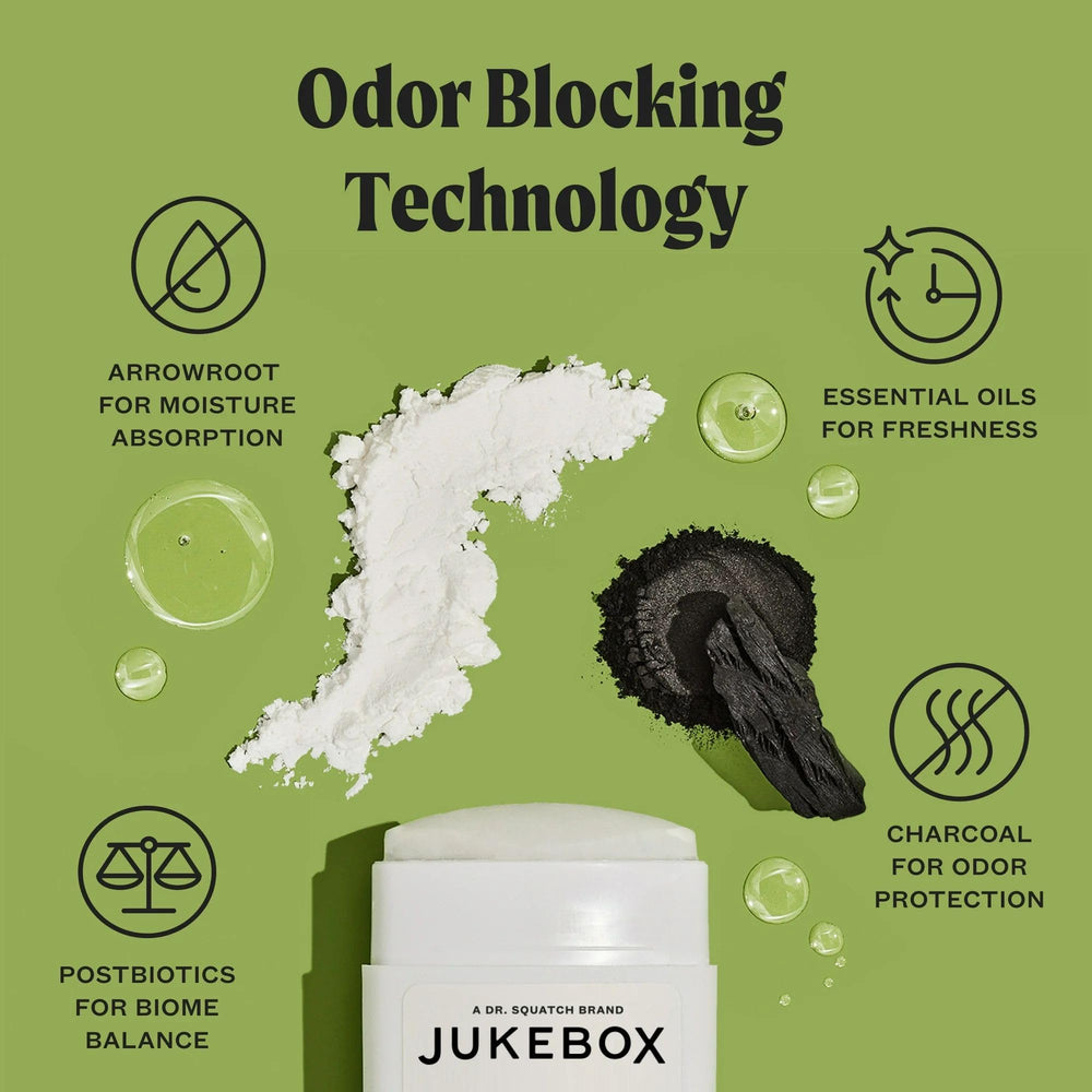 JUKEBOX postbiotics support skin balance visuals.