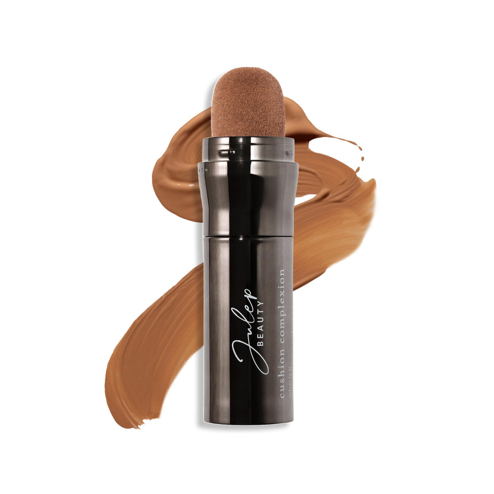 Julep Cushion Complexion Cocoa bottle showing long-wear, even-toned results that blend seamlessly.