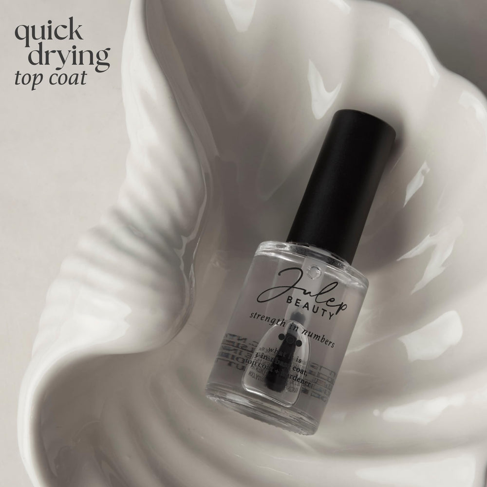 Julep Quick Drying Nail Color on hand display shows subtle, polished look.