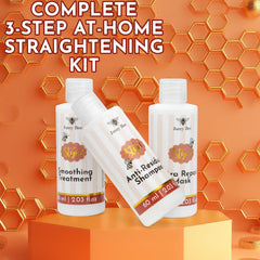 Jumy Bee Step 2 smoothing treatment helps reduce frizz and soften strands