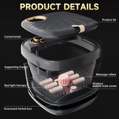 Junatuqiu Deluxe Foot Bath Spa folded design enables compact storage and travel.