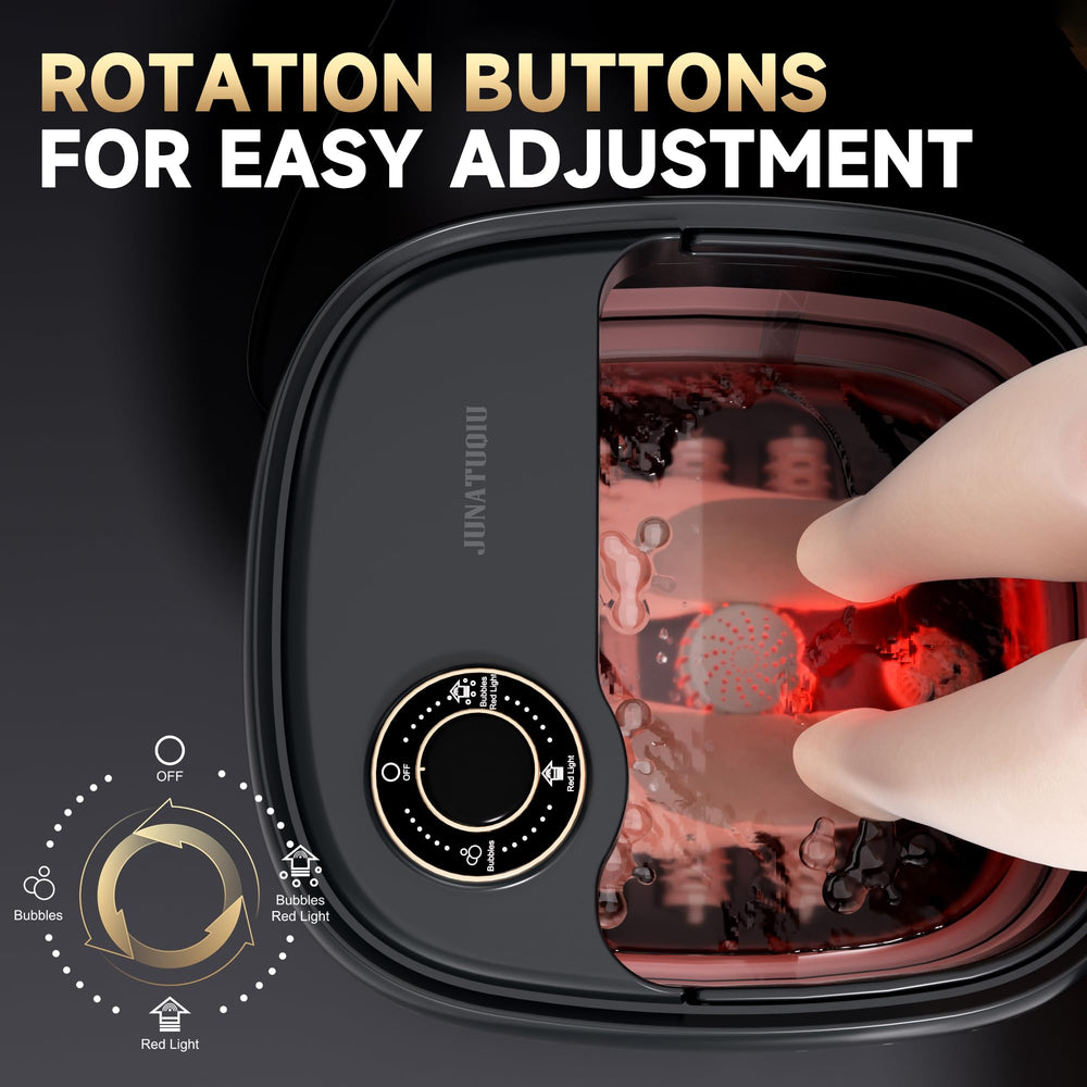 Junatuqiu Deluxe Foot Bath Spa temperature control maintains comfortable heat throughout the soak.