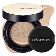 Jung Saem Mool Essential Skin Nuder Cushion 22N Peach Light provides natural radiance and a skin-like finish.