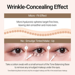 Jung Saem Mool Hyaluronic Spheres close-up showing pore-blurring effect