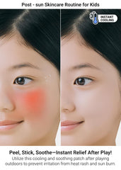 Jung Saem Mool Kids Waterful Patch Star moon star shape on skin after sun exposure
