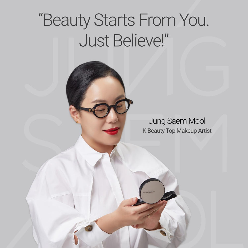 Jung Saem Mool long-wear finish on skin after application