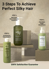 Vivid shine and smoothness after washing, a real-life styling possibility.