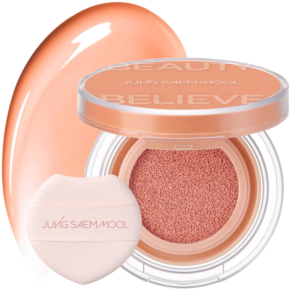 JUNG SAEM MOOL Artist Cushion Blush Peach Nectar with puff enables easy on-the-go touch-ups.