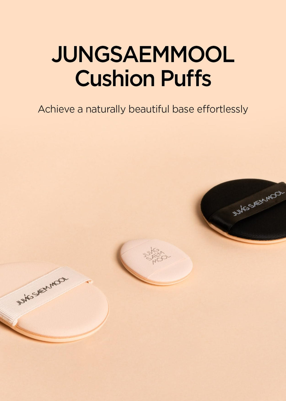 JUNG SAEM MOOL puff set offers buildable coverage with gentle pressure