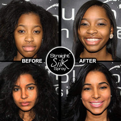 JuniorLabs Straight Silk Spray used with extensions blends seamlessly.