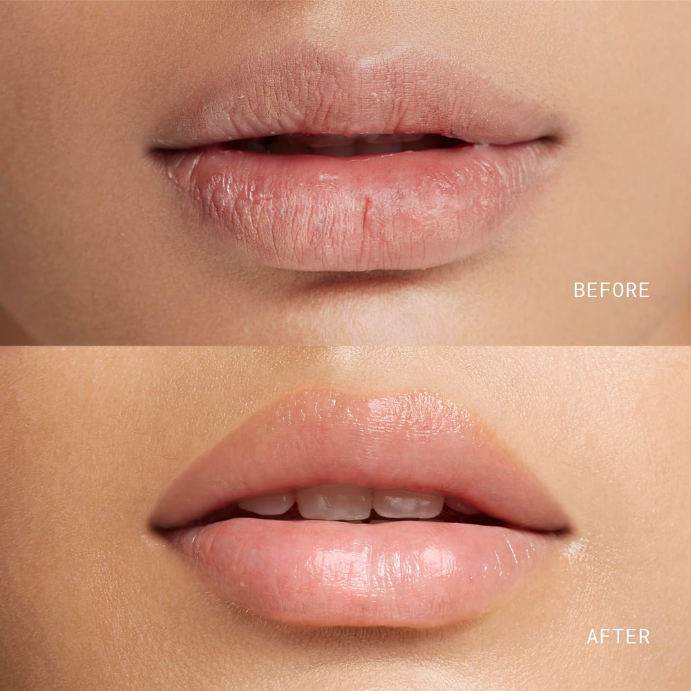 Night mask application with JUNO & Co. Lip Milk for overnight nourishment