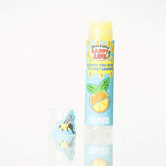 Just Bee Lappy Lips Bubble Num flavor in action for gentle lip care
