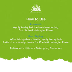Just For Me Curl Peace detangler post-styling use after braid take-down