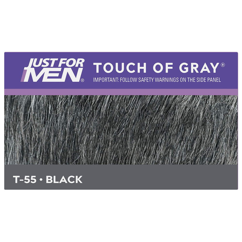 Just For Men Touch of Gray easy-application guide enables quick at-home coloring.