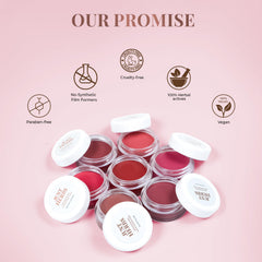Just Herbs tint formula with jojoba oil provides lip hydration.