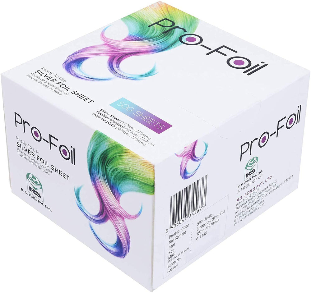 Just Home highlighting foils ready-to-use for quick, clean sectioning during bleaching and coloring.