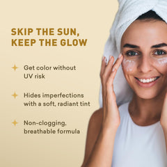 Just Nutritive borage seed oil nourishes skin balance within the sunless tan routine.
