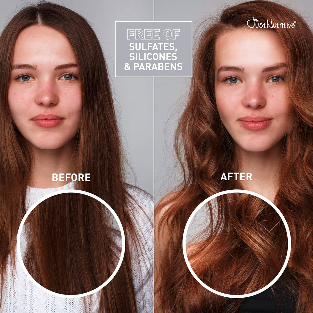 Just Nutritive Color Care Conditioner swatch reveals silky, detangled texture.