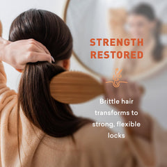 Just Nutritive Extreme Dry Hair Conditioner being used in daily routine