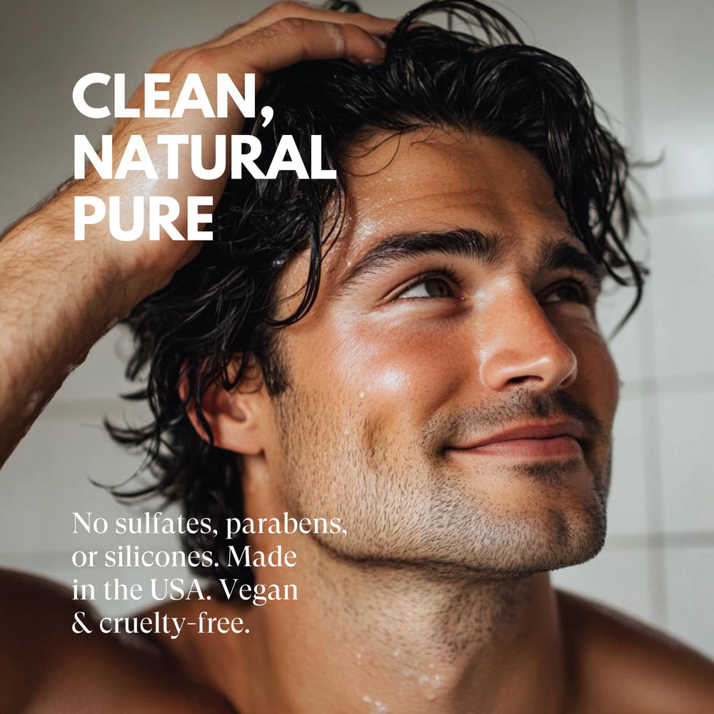 Just Nutritive Gentlemen Shampoo ingredients list highlights clean formula.