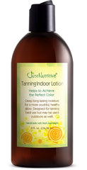 Just Nutritive indoor tanning lotion bottle for easy application and tan maintenance.