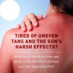 Just Nutritive sunless tanning lotion application gloves enable even blending