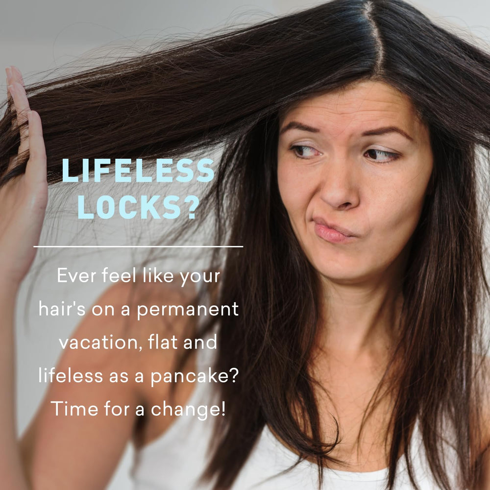 Just Nutritive Thin Hair Shampoo pour enables root lift and volume