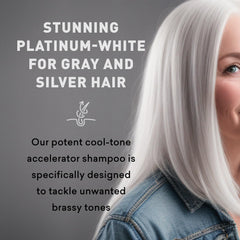 Vinegar tip image showing use with purple shampoo