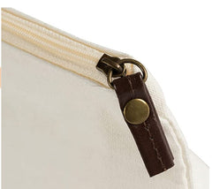 Juvale canvas makeup bag jewelry storage keeps small items secure.