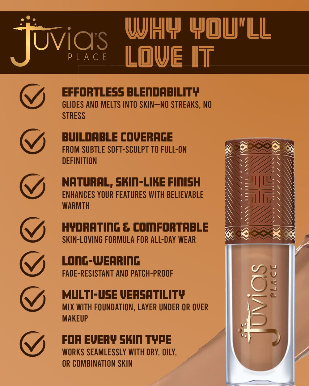 Juvia's Place Biscotti face contour close-up highlights definition and warm bronze.