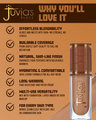 Juvia's Place Biscotti face contour close-up highlights definition and warm bronze.